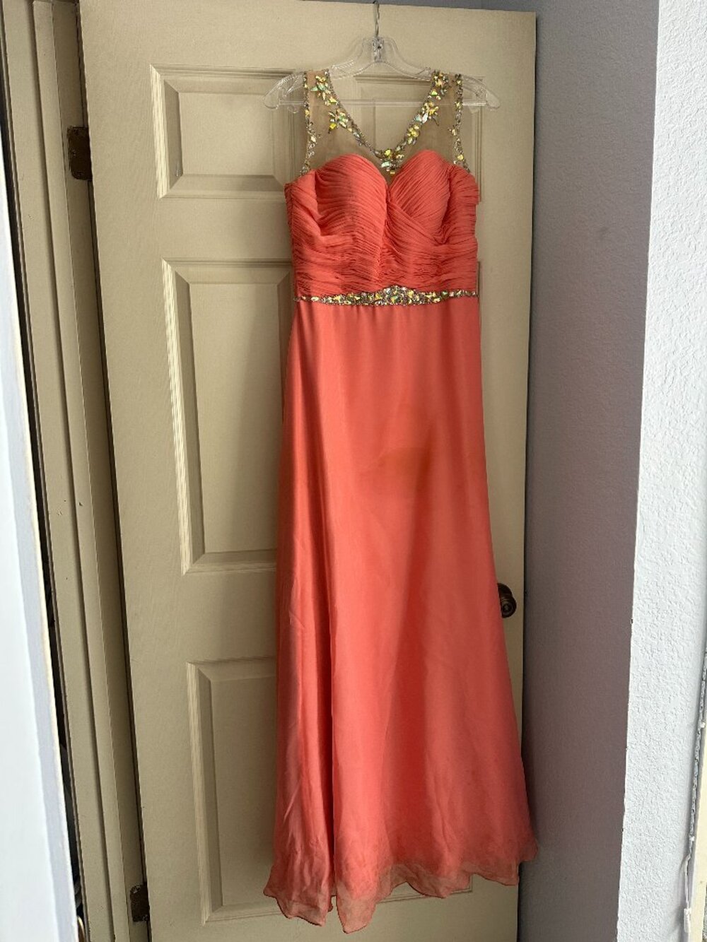 Coral Bridesmaid Dress - Medium